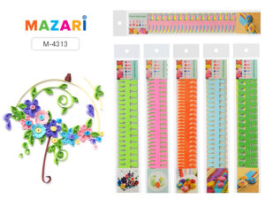 Бумага для квилинга 8л фигурная 40х530 мм ассорти 6 дизайнов M-4313