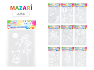 Трафарет декор 15х21см 10 дизайнов асс ОПП упаковка M-6534