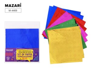 Набор голографич  цв бумаги для поделок 10 л M-4469