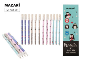 Ручка шар 0.7мм Синяя PENGUIN пулевидный пиш.узел M-7661-70