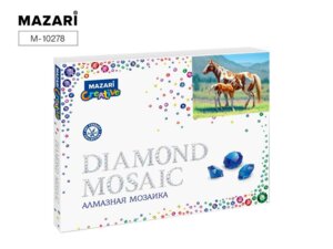 Алмазная мозаика ЛОШАДЬ И ЖЕРЕБЕНОК  40х50 см частичная выкладка M-10278*