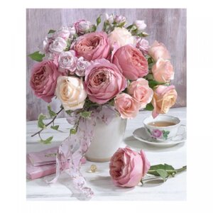 Алмазная мозаика Нежные пионы 25х30 см M-11498