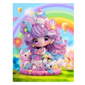 Алмазная мозаика Зефирка 23X30 см частичная выкладка M-12129