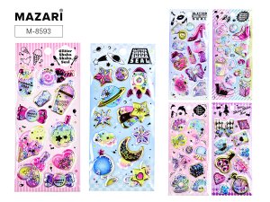 Наклейки декоративные 6 дизайнов M-8593