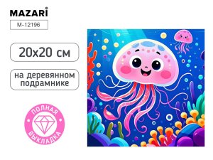 Алмазная мозаика МЕДУЗА 20х20 см полн выкладка на подрам M-12196