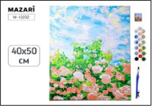 Картина по номерам 40х50 ЦВЕТЫ M-12232