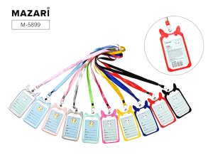 Бейдж вертикальный EARS 65х110мм на шнурке микс 10цв M-5899