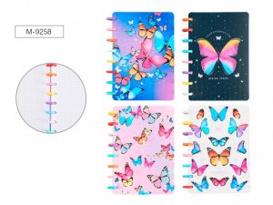 Блокнот на кольцах 14.6х21.5 см, 80 листов, внутренний блок в клетку, плотность бумаги 80 г/м2, плас