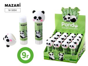 Клей-карандаш ПАНДА, 9г, ПВА, для бумаги, картона, фотографий, ткани, картонный дисплей