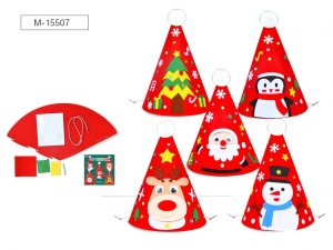 Набор для творчества из текстиля Chirstmas hat 5 дизайнов в асс M-15507