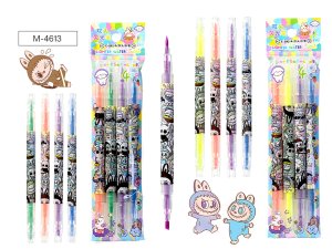 Набор текстовыделителей ЗУБАСТИК, двусторонние, 2 набора цветов в ассортименте, пулевидный / скошенн