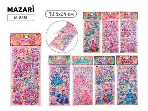 Наклейки декоративные ОДЕНЬ КУКЛУ два листа 18 дизайнов M-8581