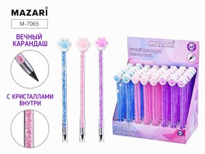 Карандаш вечный ЛАПКИ С КРИСТАЛЛАМИ M-7065