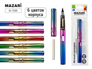 Карандаш вечный с ластиком внутри цв асс M-7088