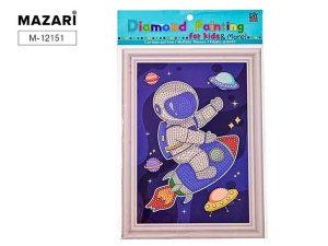 Алмазная мозаика КОСМОНАВТ 17.5х24 см частичная M-12151
