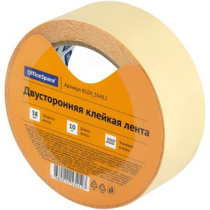 Клейкая лента двусторонняя 38мм*10м тканевая основа KLDt_55412