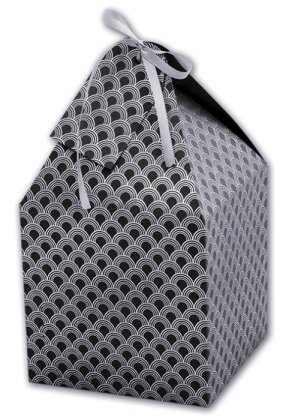 Подарочная коробка Фактура на сером 13x13х13 Серый крафт 45855