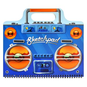 Скетчпад  60л Магнитофон 295х260мм белый офсет 120гр 59744