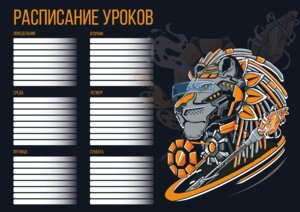 Расписание уроков А4 Кибер лев 60357