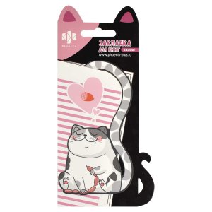 Закладка для книг фигурная Кот 67х120мм 65147