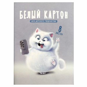 Картон белый Веселый кот 69921