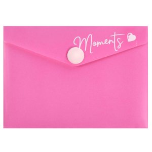 Папка для карт и визиток 10,5х7,4см Розовый пластик 65863