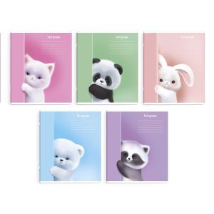 Тетрадь  12л Клетка Пушистики 68526