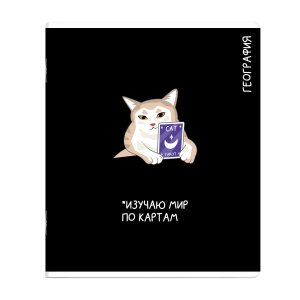 Тетрадь предм 48л Клетка КОТЫ МЕМЫ География 69825