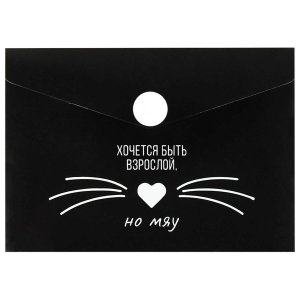 Папка для карт и визиток пластик Фразы с характером 10.5х7.4см 69042