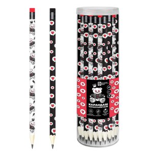 Карандаш ч/г HB Плюшевый мишка трехгранн асс 70088