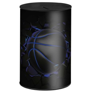 Копилка 15,7х10х10см Баскетбольный мяч металл Чёрный 69379