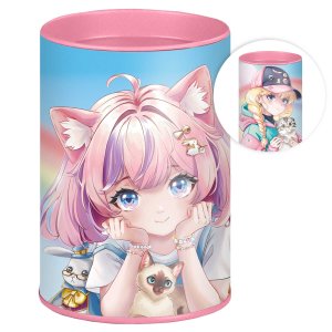 Копилка подставка для канц принадлежностей 10,4х7,5х7,5см Аниме с котиками 69369