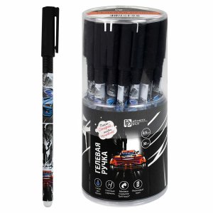 Ручка гелевая стираемая 0,5мм Синяя Гонки 69522