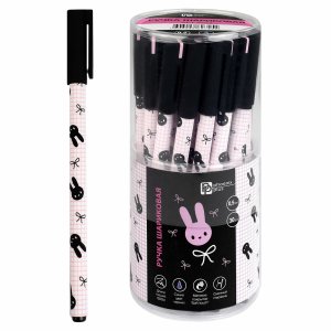 Ручка шар 0,5мм Синяя Зайки и бантики 69554