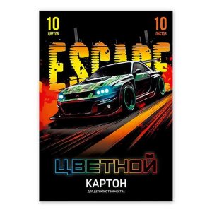 Цветной картон 10л Побег Мелован Склейка 69974