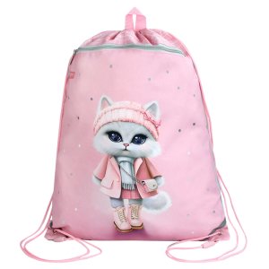 Мешок для обуви КОШЕЧКА В ПАЛЬТО 36x48см 69171