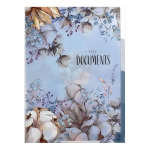 Папка-уголок для документов пластиковая 65853/ 12 ХЛОПОК (полипропилен, формат А4, 22x31 см, 3