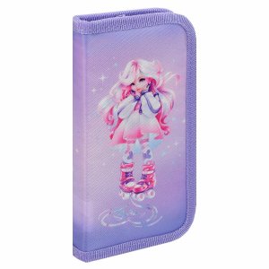 Пенал школьный Феникс+, арт.68886/ 24 ДЕВОЧКА НА РОЛИКАХ (без наполнения, 10x20x2,5 см, полиэстер, м