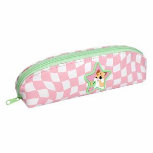 Пенал школьный Феникс+, арт.68947/ 24 КОТИК С ТЕЛЕФОНОМ 20х6.5х5.5 см, искусственная кожа, молния, р