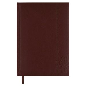 Ежедневник 176л датир А5 2026 НАППА КОРИЧНЕВЫЙ кожзам 70225 
