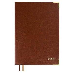 Ежедневник 176л датир А5 2026 #ДУМАЙ КАК МИЛЛИАРДЕР САРИФ Коричневый 70258