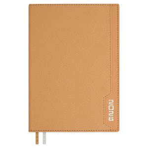 Ежедневник 176л датир А5 2026 ESCALADA #ДУМАЙ КАК МИЛЛИАРДЕР Джут Бежевый Кожзам 70238