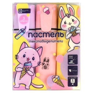 Набор текстовыделителей 3цв Сладкоежки 69648