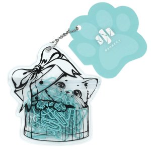 Скрепки 28мм Котенок в коробке 40шт Мятный 71496