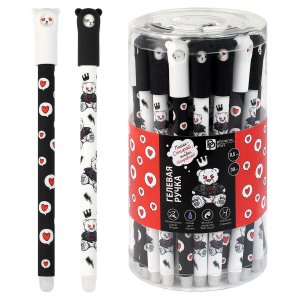 Ручка гелевая ПИШИ-СТИРАЙ арт. 69512 / 30 ПЛЮШЕВЫЙ МИШКА (ПВХ тубус, 30 шт., ассорти, неавтоматическ