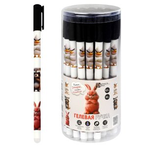 Ручка гелевая ПИШИ-СТИРАЙ арт. 71657 / 30 СЕРДИТЫЕ ЗВЕРИ (ПВХ тубус, 30 шт., неавтоматическая, 8х148