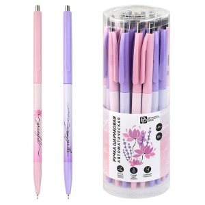 Ручка шариковая арт. 69552 / 30 ЦВЕТЫ (ПВХ тубус, 30 шт., ассорти, автоматическая, механизм ручки: н