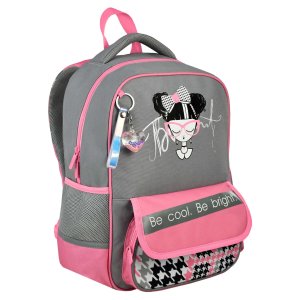 Рюкзак школьный Феникс+ арт.61413/ 10 ДЕВОЧКА С БАНТОМ (28х37,5х13,5 см, полиэстер, сублимационная п