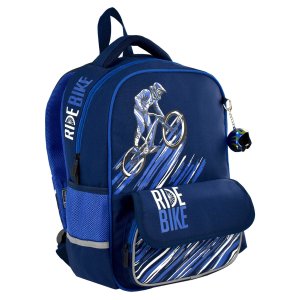 Рюкзак школьный Феникс+ арт.61417/ 10 РАЙД БАЙК (28х37,5х13,5 см, полиэстер, сублимационная печать,