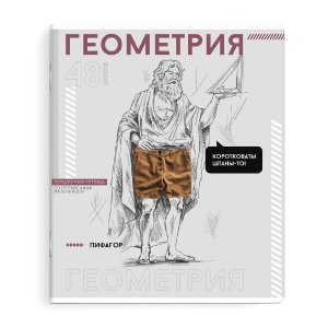 Тетрадь предметная арт. 67538/ 16 "ЯРКИЕ ДЕТАЛИ" ГЕОМЕТРИЯ /48 л., А5+, вн.блок - клетка, белый офсе
